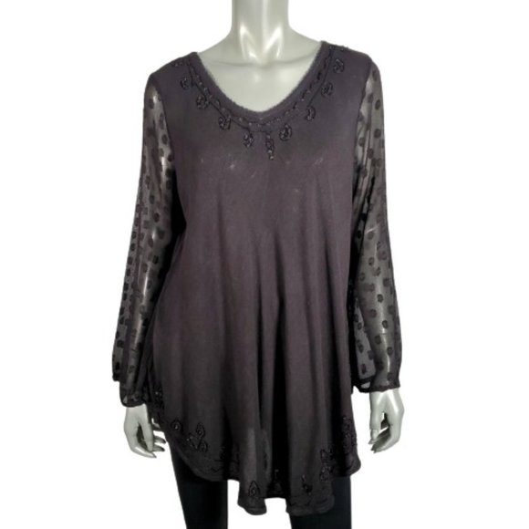 GreaterGood Tops - Greater Good Womens Top Size L / XL Tunic Beaded